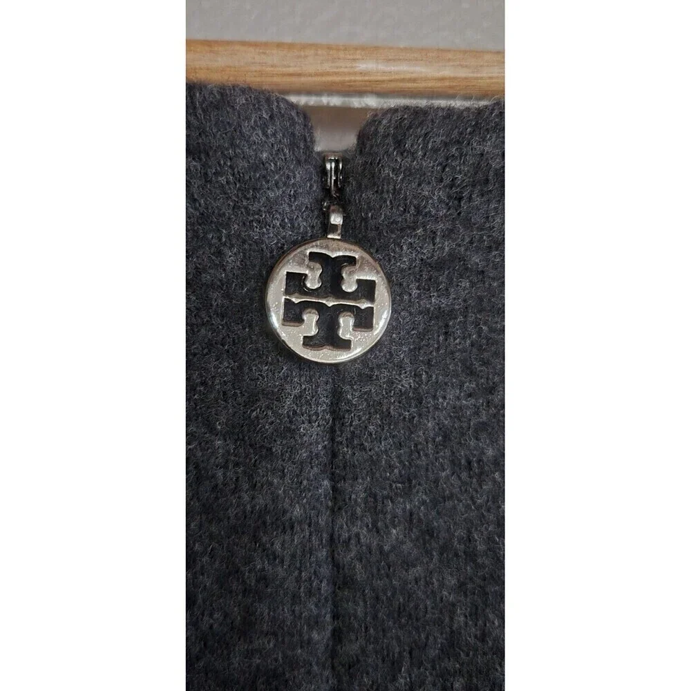 Tory Burch Minnie Sheath Wool Dress Womens Small Black Embellished Lined